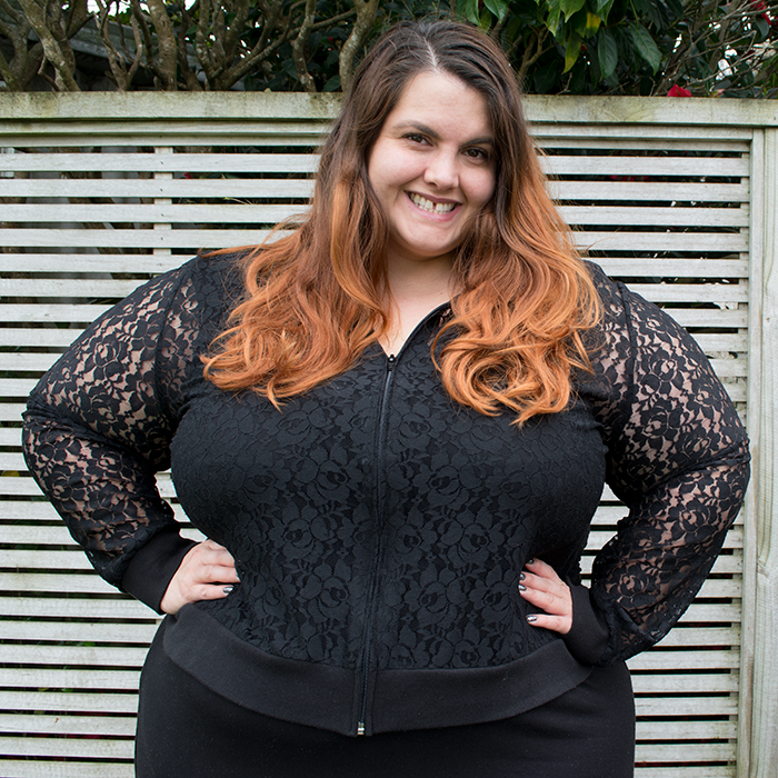 This is Meagan Kerr: NZ Style Curvettes Lace // Harlow Lace Bomber Jacket