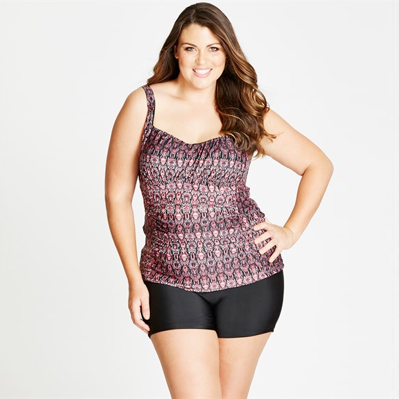 Plus size swimwear // Autograph Santiago Snake Print Tankini