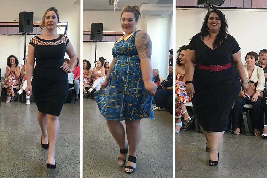 LLLNZ2015 Lovely Larger Ladies Plus Size Fashion Show // Keita Willing, Taylor Compain and Sarah Jane Urunkar for Rita Sue Clothing