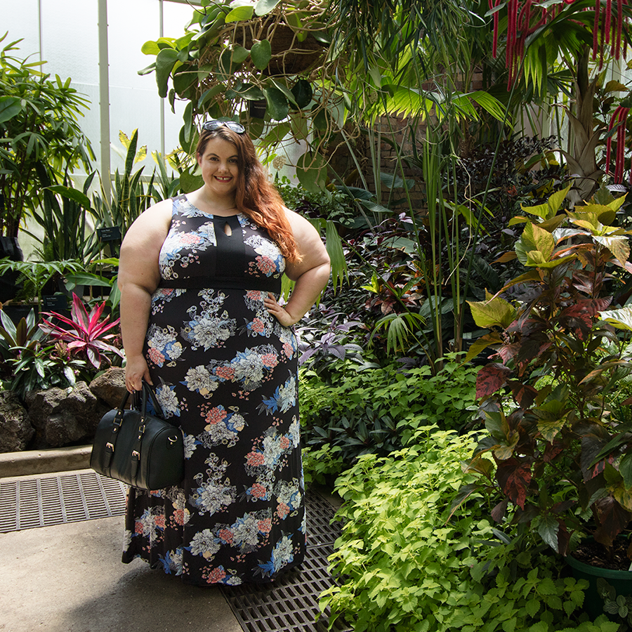 Kmart Plus Size Alexa Maxi Dress Jersey Floral