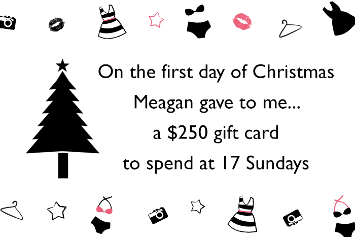 This is Meagan Kerr 12 Days of Christmas Giveaway - 17 Sundays $250 gift card
