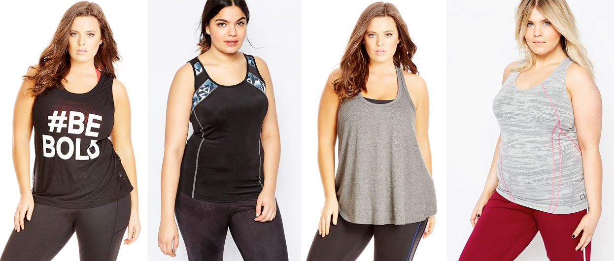 Plus size activewear autumn 2016 - tank tops