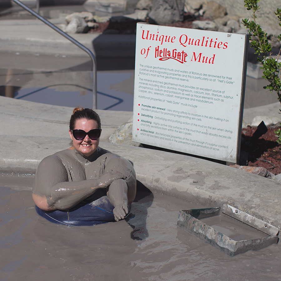 Relaxing things to do in Rotorua: take a mud bath at Hell's Gate