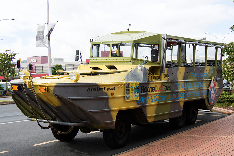 Relaxing things to do in Rotorua: see the sights with Rotorua Duck Tours