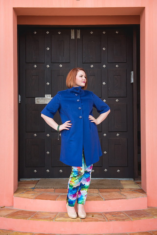 Monique from Dressing Up wears Chocolat Jackie O Winter Coat. Image by Nykie Grove-Eades