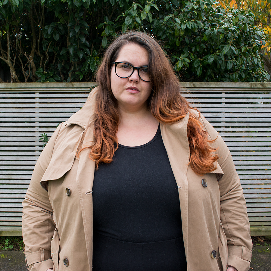 New Zealand plus size fashion blogger Meagan Kerr wrapped up in winter layers