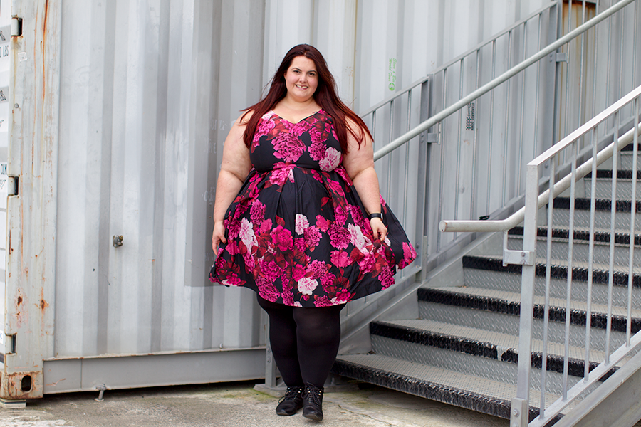 New Zealand plus size fashion blogger Meagan Kerr wears Autumn Days Dress from City Chic