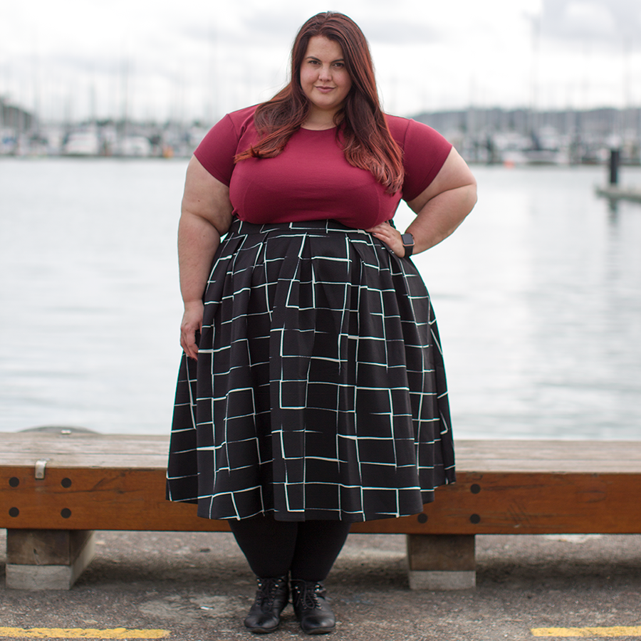 New Zealand plus size fashion blogger Meagan Kerr wears Perfect T and Kate ...