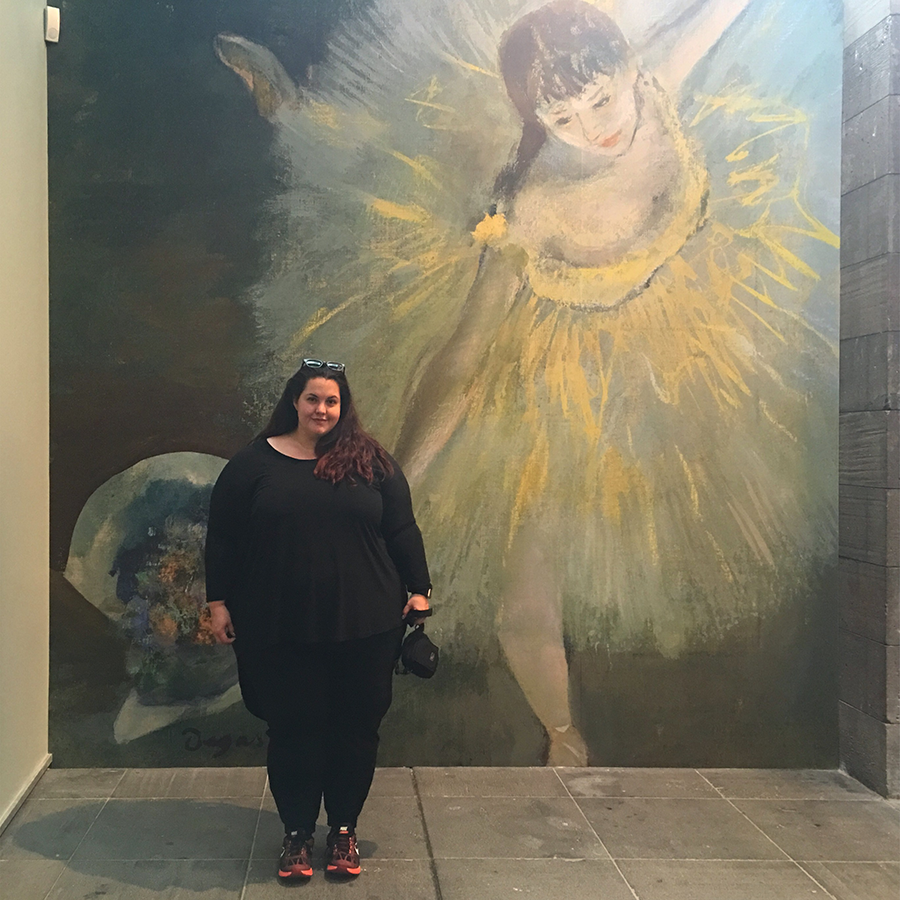 New Zealand blogger Meagan Kerr visits the National Gallery of Victoria in Melbourne, Australia