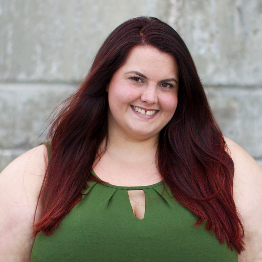 New Zealand plus size fashion blogger Meagan Kerr wears pleat neck vest and ponte pencil skirt from Simply Be