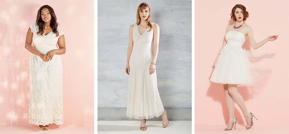 Plus size bridal gowns: ModCloth