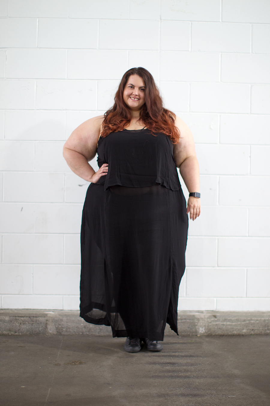 New Zealand plus size fashion blogger Meagan Kerr wears Lost and Led Astray Dress and Leggings with Lost & Sole Snakeskin Boots from Number One Shoes