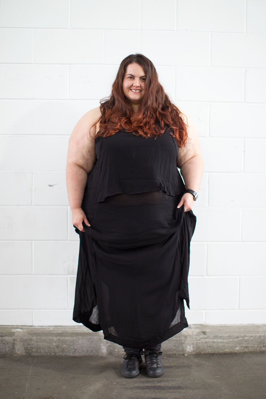 New Zealand plus size fashion blogger Meagan Kerr wears Lost and Led Astray Dress and Leggings with Lost & Sole Snakeskin Boots from Number One Shoes
