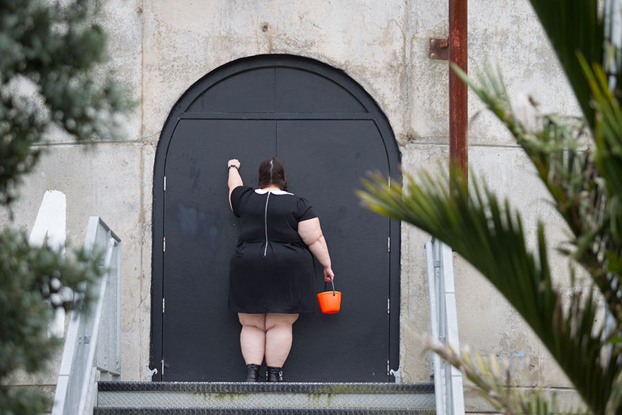 Plus size blogger Meagan Kerr dresses up as Wednesday Addams for Halloween