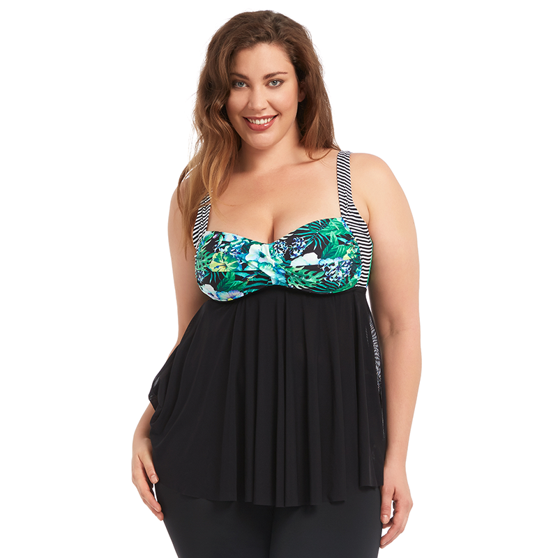 Farmers Zest Resort Curve Waterfall Tankini 