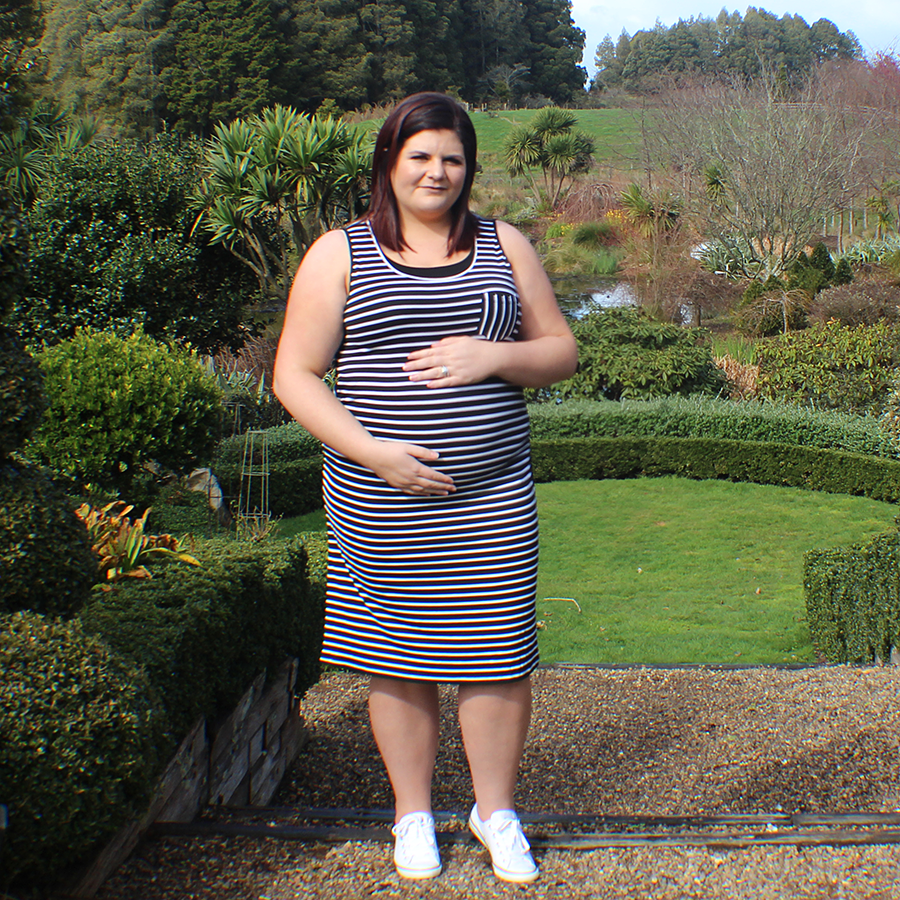 Sama and Kiki Black and White Striped Tank Dress