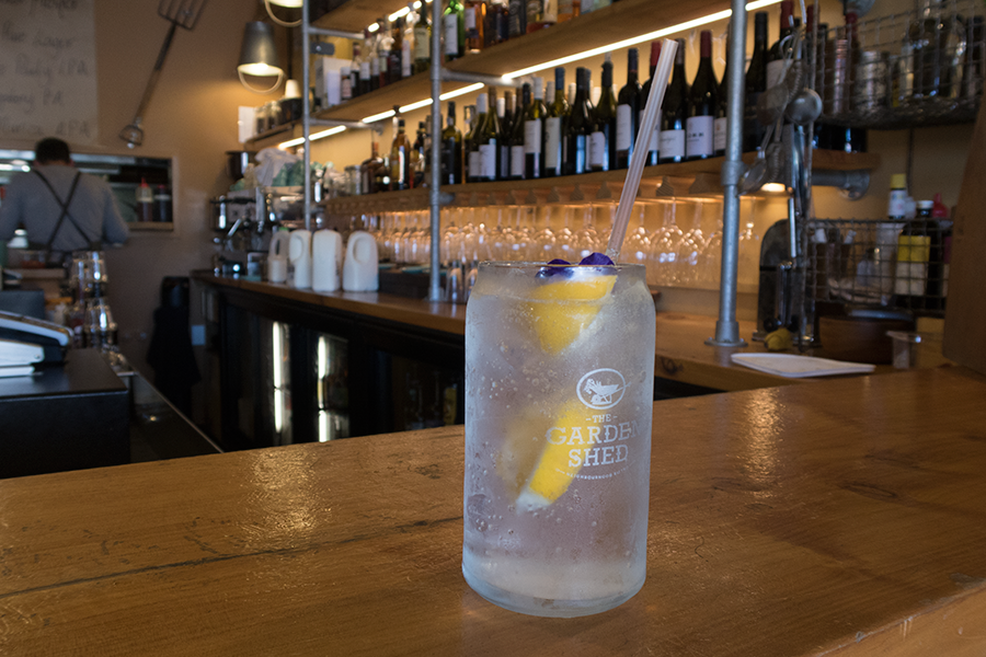 A refreshing drink at The Garden Shed, Mt Eden, Auckland