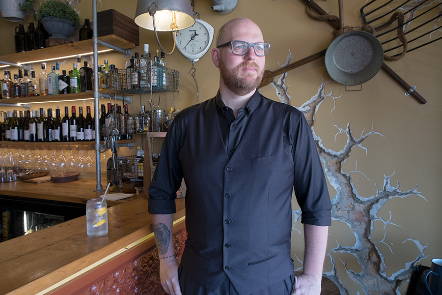 Big and tall menswear for parties: Doug Peters wears Remo Textured Rib Dress Shirt, Cable Waistcoat, Cable Pants and Cosmo Lace Up Mens Shoe from Johnny Bigg at The Garden Shed