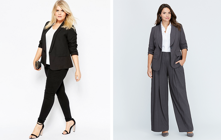 ASOS CURVE Blazer AUD $82.00 and Lane Bryant Stretch Blazer $153.40