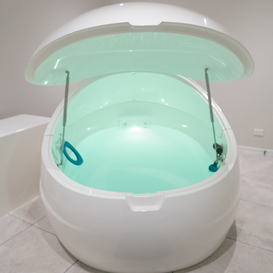 The floatation pod at White Spa