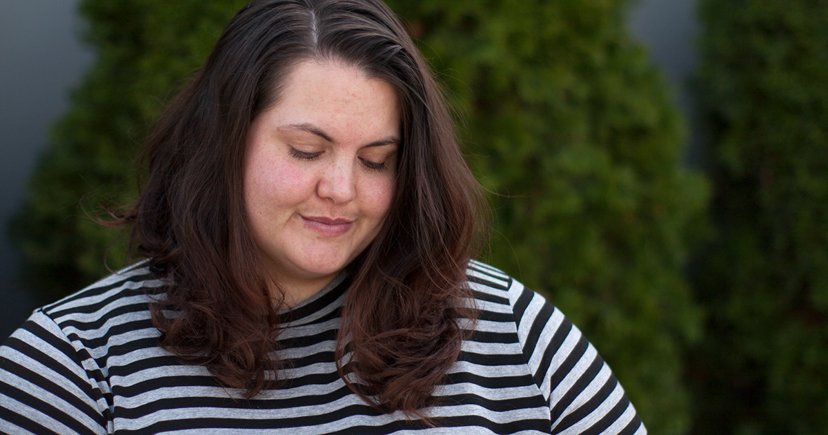 On turning 33: Meagan Kerr wears Yours Clothing striped dress and Lost and Led Astray Leggings