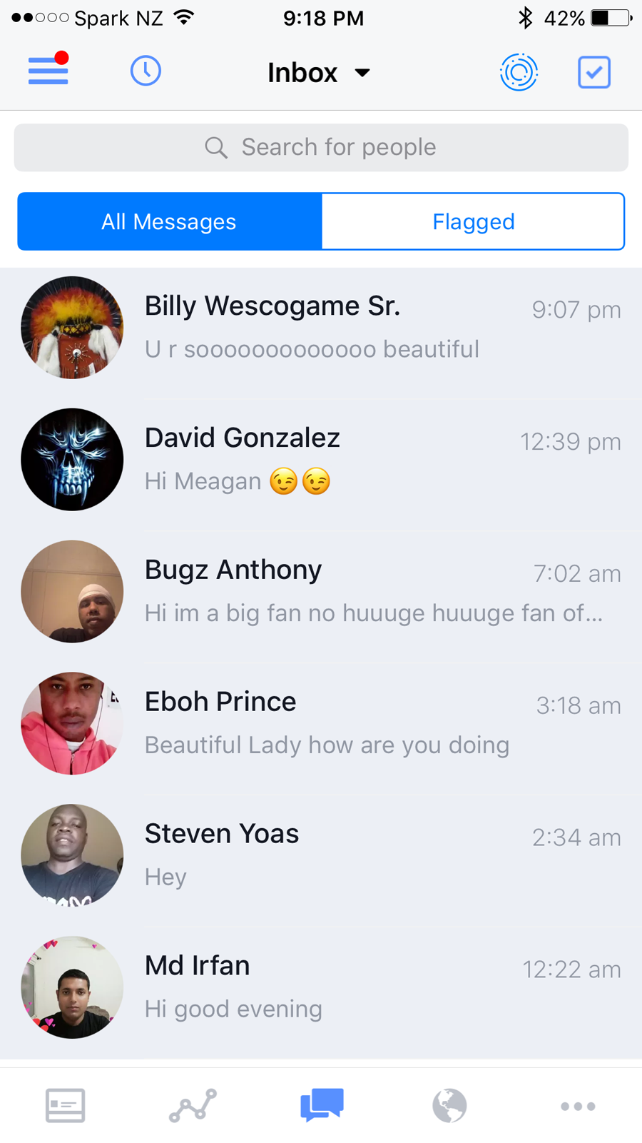Online harassment: this is what my inbox looks like on a regular basis