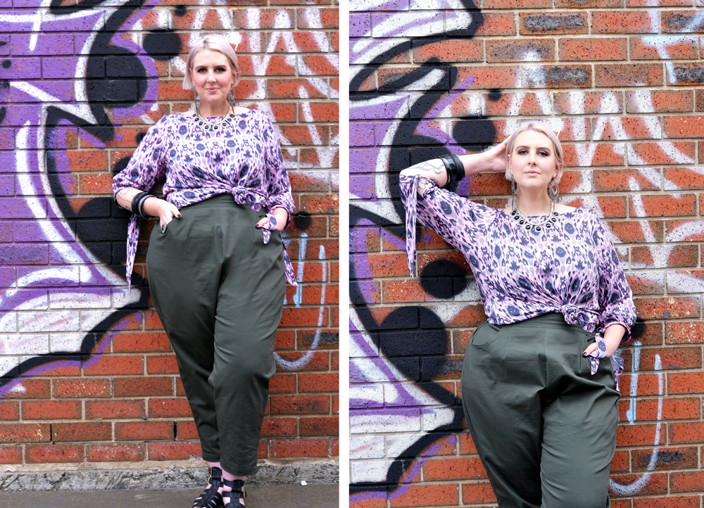 Australian plus size fashion | Seraphim - Moody Hues Khaki Drill Joggers