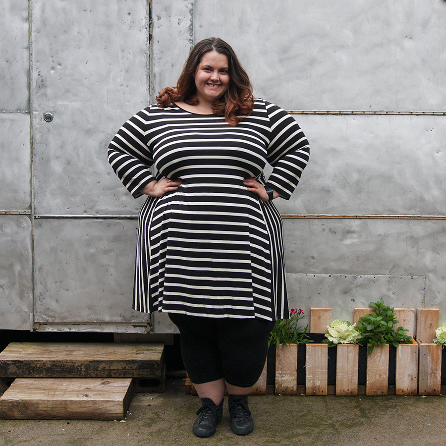 New Zealand plus size blogger Meagan Kerr wears Swings and Roundabouts dress from Dressing Room