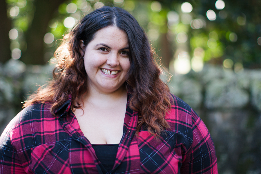 New Zealand plus size blogger Meagan Kerr wears Kate Madison Check Shirt