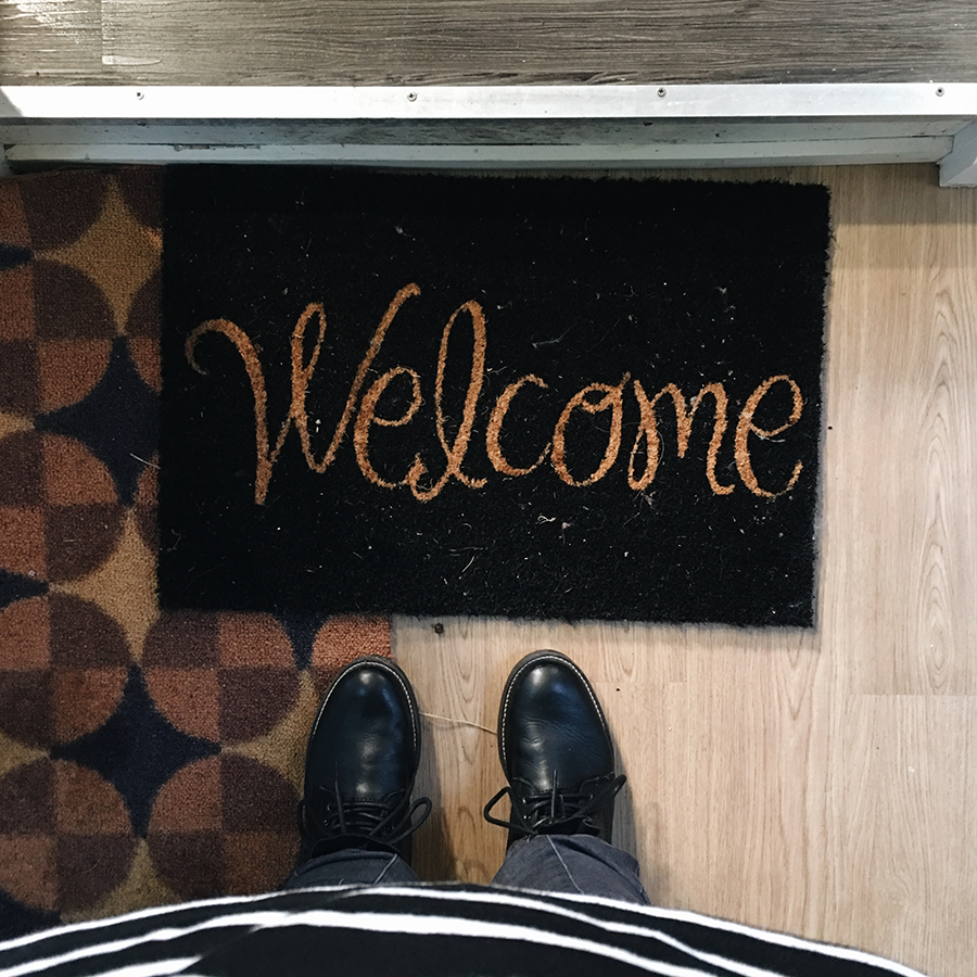 Welcome Mat (from Kmart) at our Airbnb