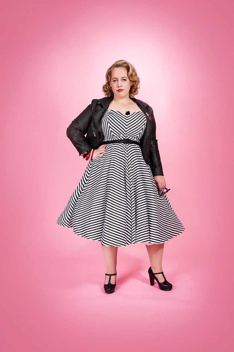 Emma Joyce's Plus Size Project 333 Wardrobe. Photo from The Beauty School Dropouts shoot with Tony McKay Studios