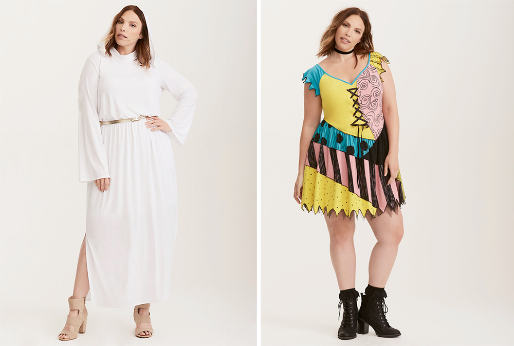 Plus Size Halloween Costumes // Princess Leia from Star Wars and Sally from Nightmare Before Christmas