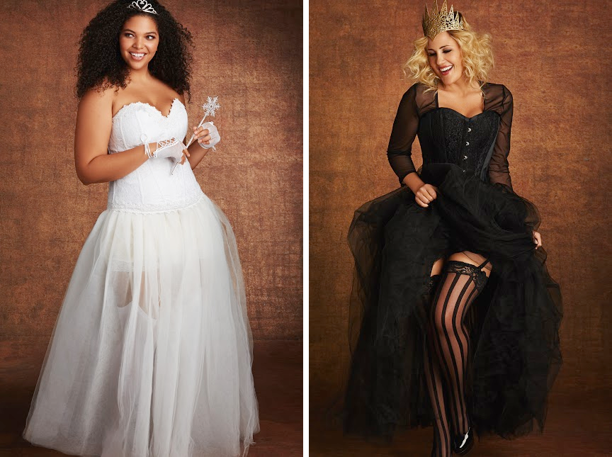 Plus Size Halloween Costumes // Cinderella and Queen from Hips & Curves
