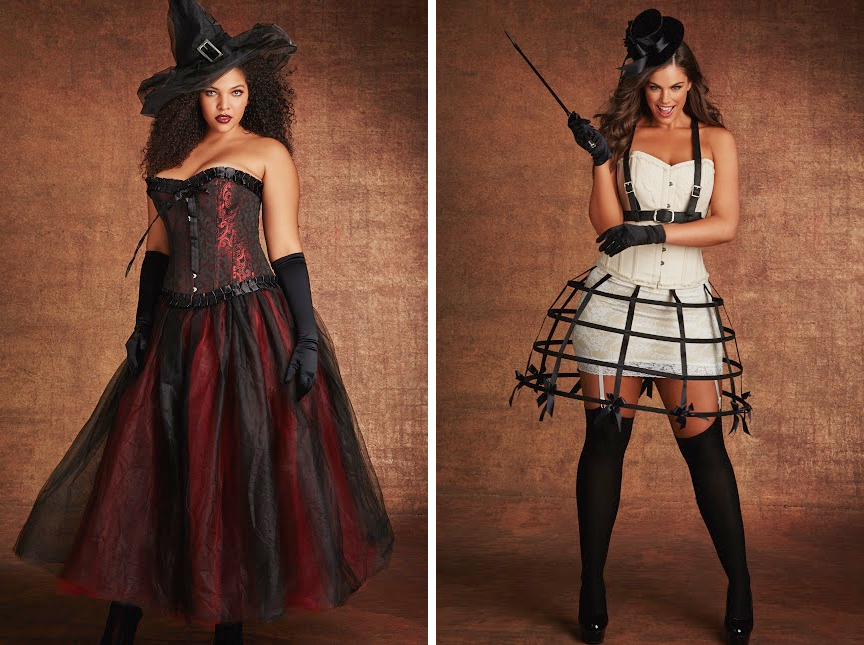 Plus Size Halloween Costumes // Witch and Ringmaster from Hips & Curves