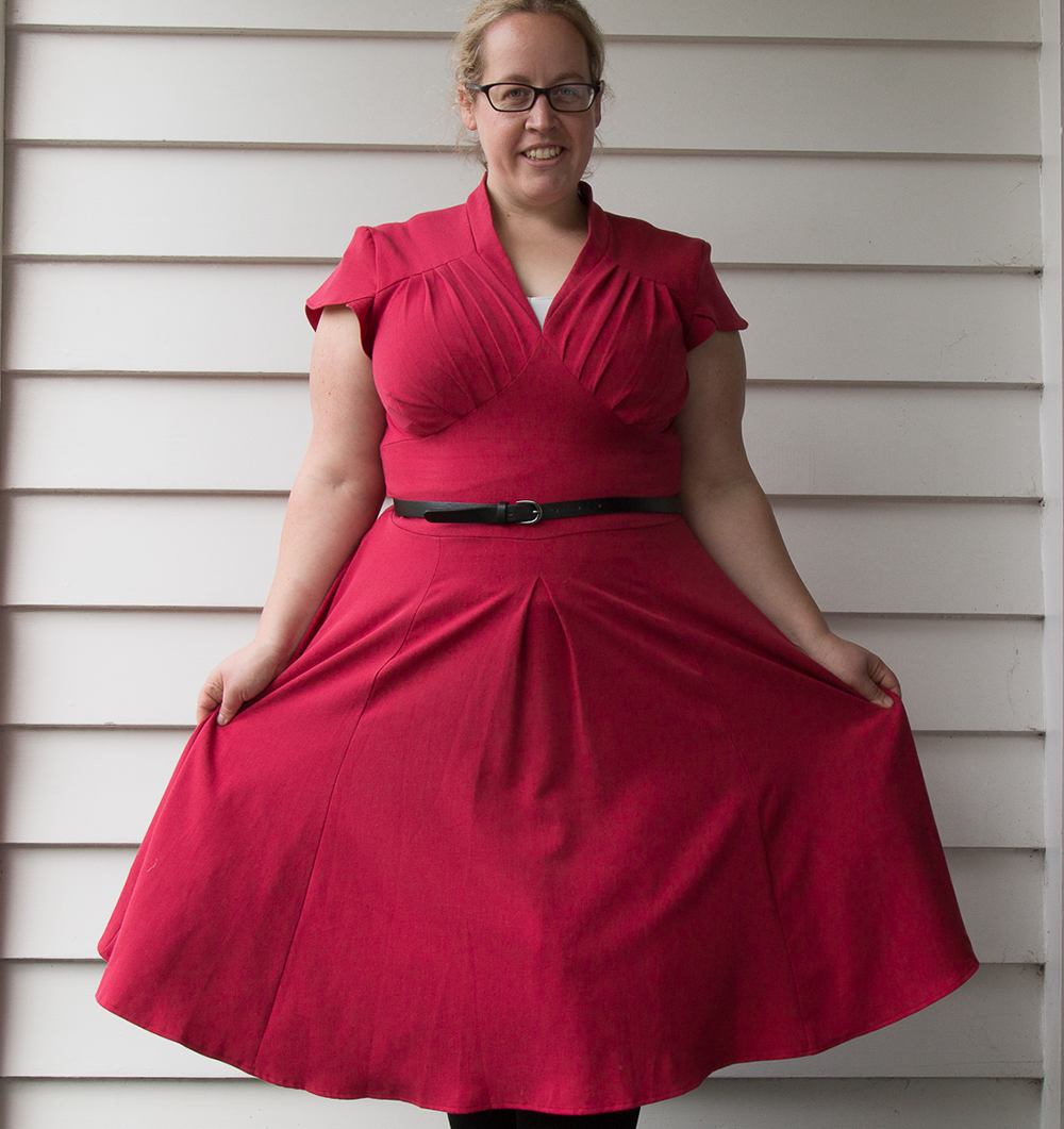 Emma Joyce's Plus Size Project 333 Wardrobe: The red Miss Candyfloss dress