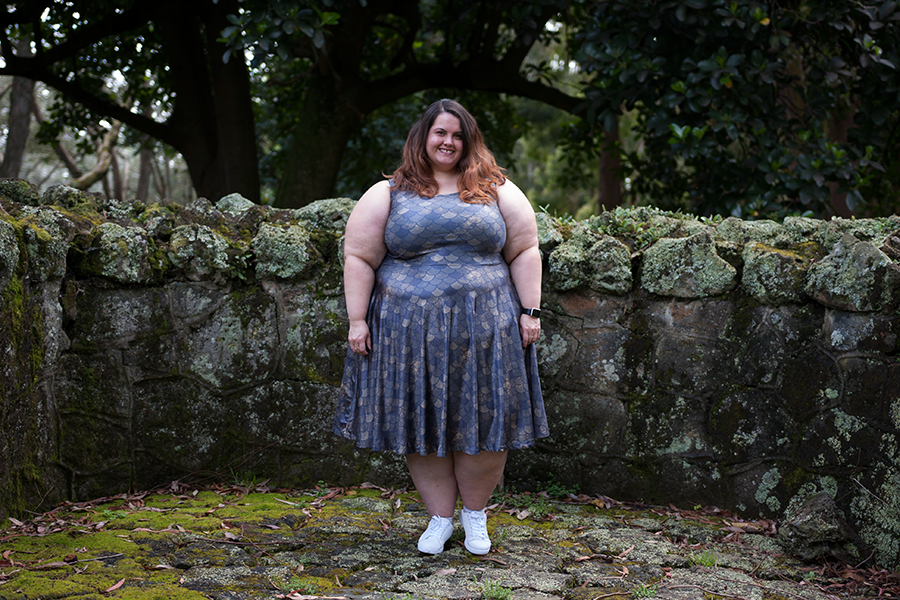 Mother of Dragons | New Zealand plus size fashion blogger Meagan Kerr wears Dragonscale dress from Joolz Fashion