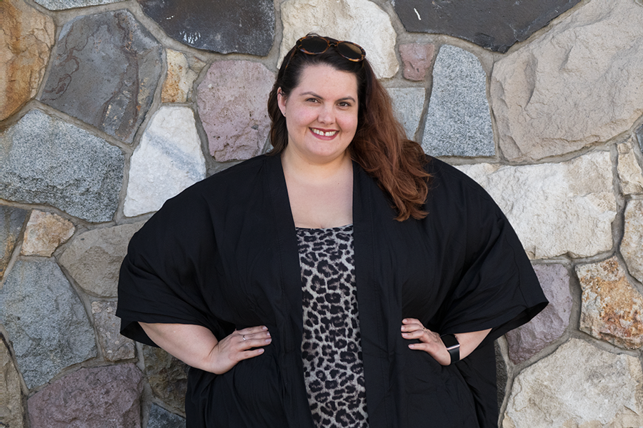 New Zealand plus size blogger Meagan Kerr wears Harlow Leopard Print Bodycon Dress