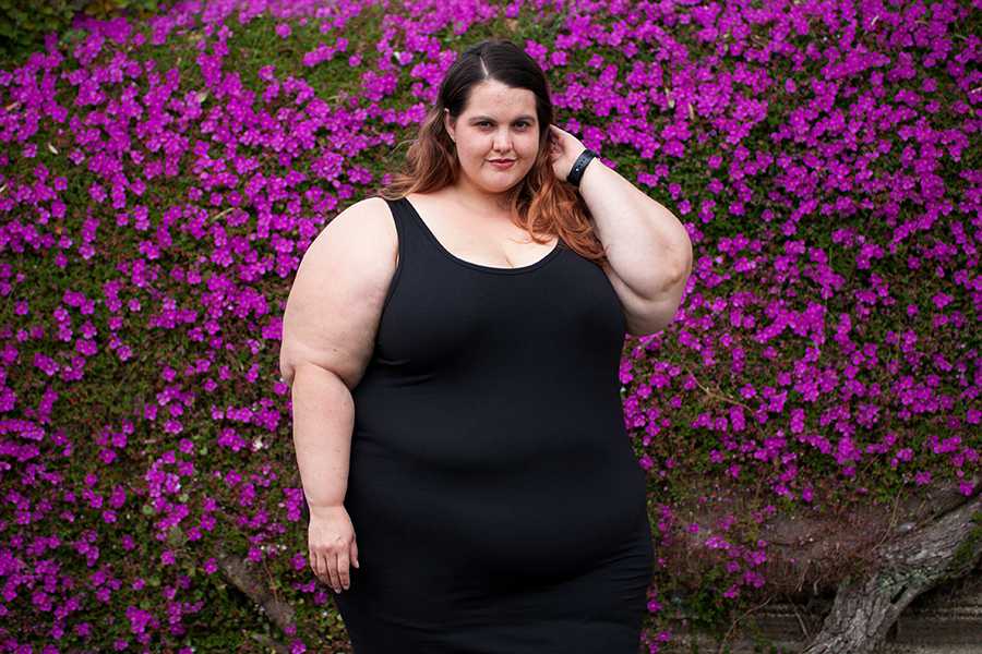 New Zealand plus size blogger Meagan Kerr wears The Essential Tank Dress from Harlow Australia