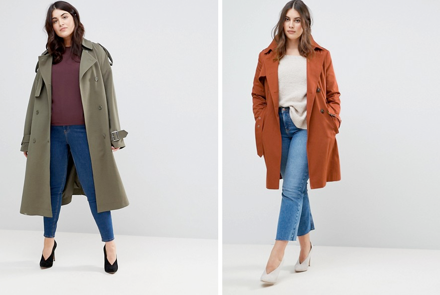 asos plus size coats