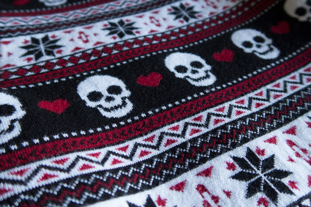 Plus size clothing haul video | Torrid Skull Fair Isle Print Sweater Knit Leggings