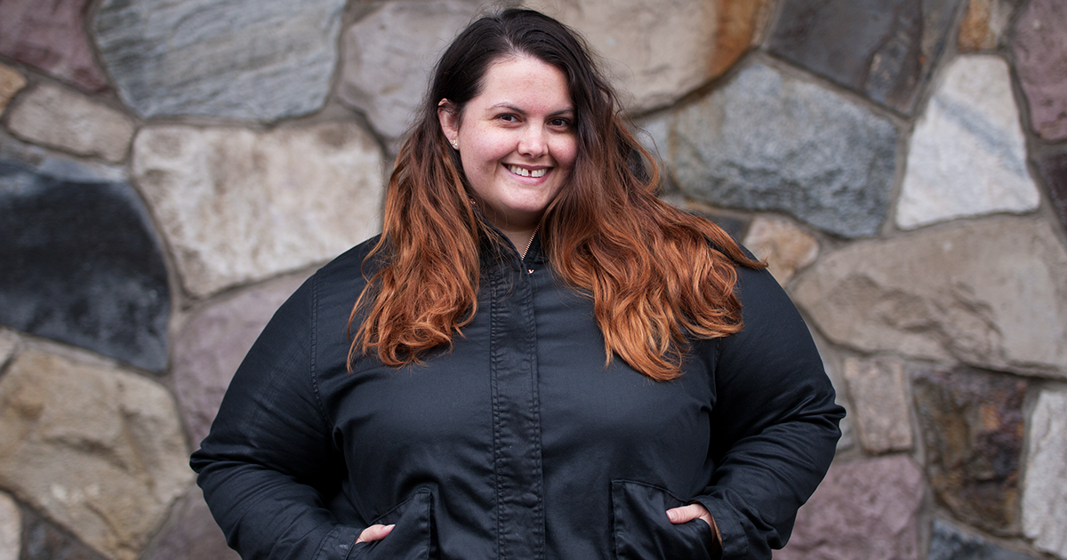 New Zealand plus size fashion blogger Meagan Kerr wears 17 Sundays Cartel Coated Denim Jacket / Weatherproof plus size jacket