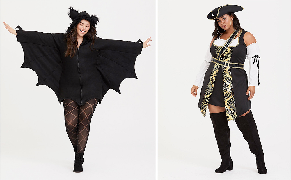 Plus Size Halloween Costumes: Leg Avenue Halloween Cozy Black Bat Costume, USD $60.90 from Torrid | Leg Avenue Halloween Black Sea Buccaneer Costume, USD $50.90 from Torrid