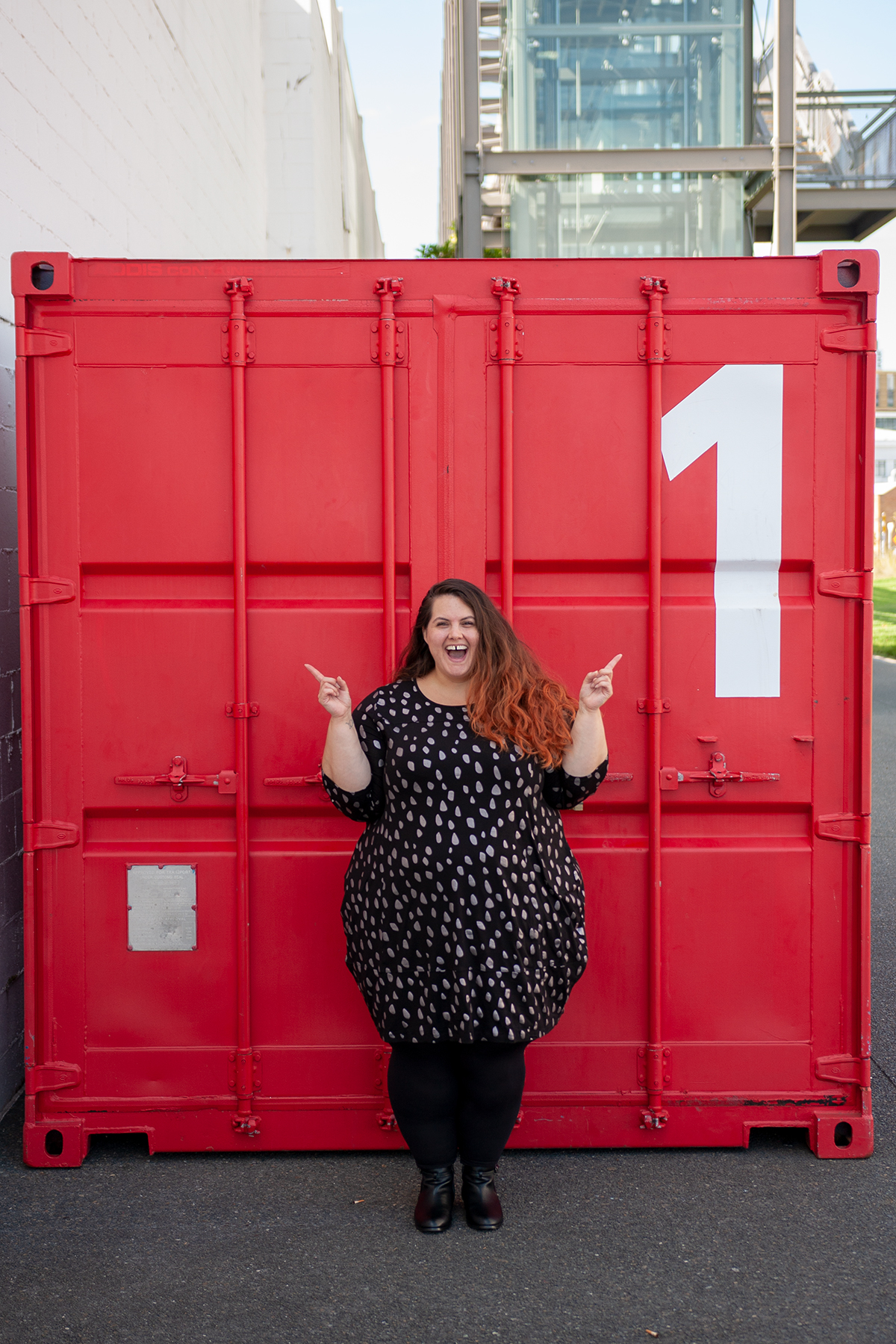 New Zealand plus size fashion blogger Meagan Kerr wears You Hit The Spot Dress from Taking Shape