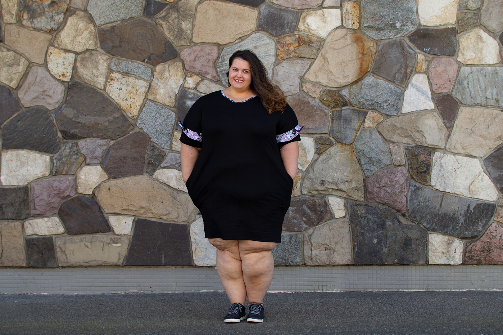 New Zealand plus size fashion blogger Meagan Kerr wears Camellia Dress by Ruby & Rain