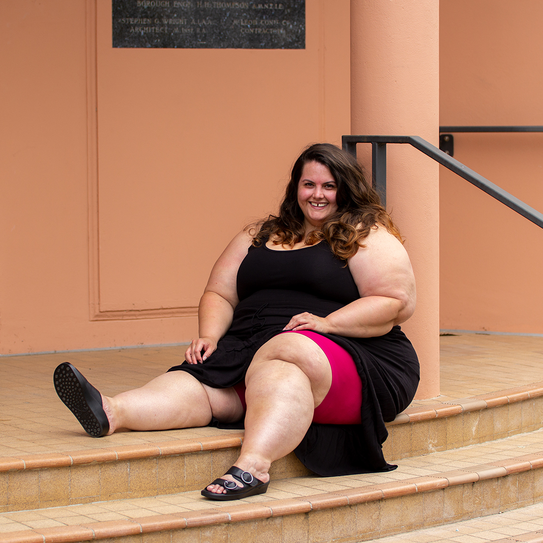 New Zealand plus size fashion blogger Meagan Kerr wears Torrid Super Soft Tunic Tank, The Warehouse Garage + Women's Frill Hem Crinkle Maxi Skirt, Snag Tights Chub Rub Shorts in Raspberry Pie, and Ziera Mason Sandals