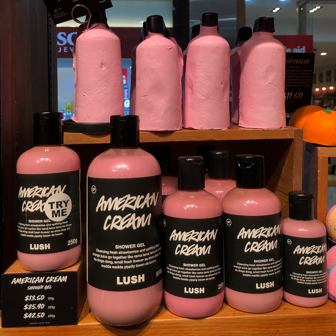 Lush American Cream Shower Gel and Lush American Cream Naked Shower Gel